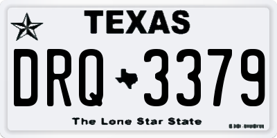 TX license plate DRQ3379