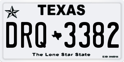 TX license plate DRQ3382