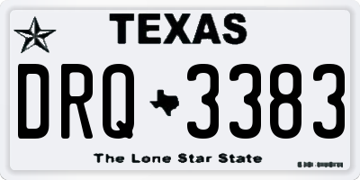 TX license plate DRQ3383