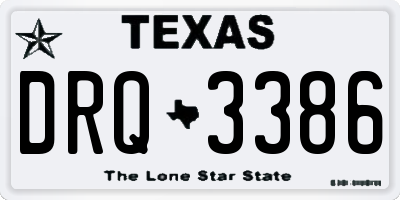 TX license plate DRQ3386