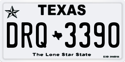 TX license plate DRQ3390