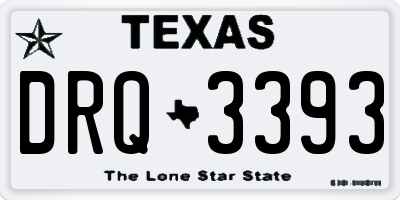 TX license plate DRQ3393