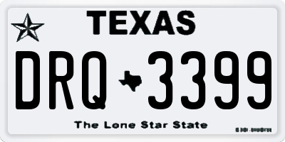 TX license plate DRQ3399