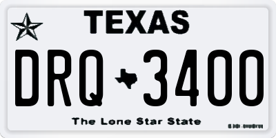 TX license plate DRQ3400