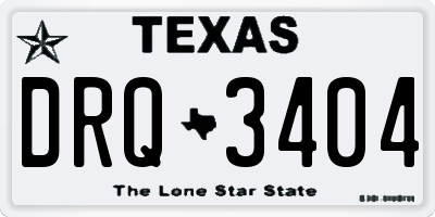 TX license plate DRQ3404