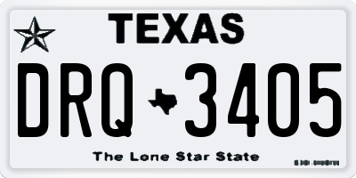 TX license plate DRQ3405