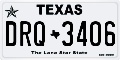 TX license plate DRQ3406