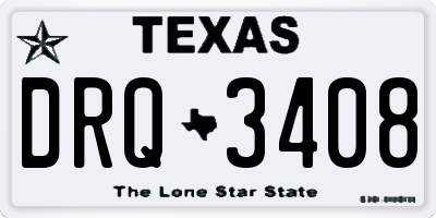 TX license plate DRQ3408