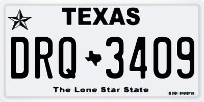 TX license plate DRQ3409