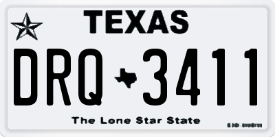 TX license plate DRQ3411