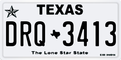 TX license plate DRQ3413