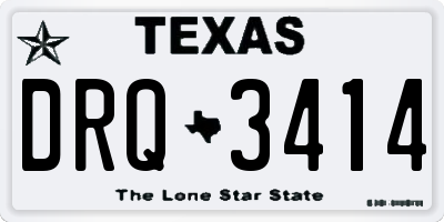 TX license plate DRQ3414