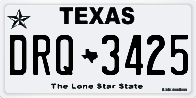 TX license plate DRQ3425