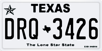 TX license plate DRQ3426