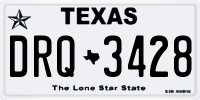 TX license plate DRQ3428