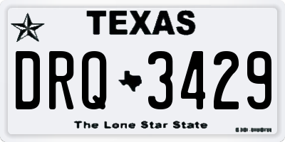 TX license plate DRQ3429