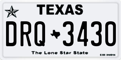 TX license plate DRQ3430