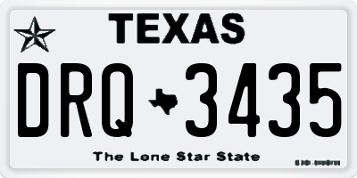 TX license plate DRQ3435