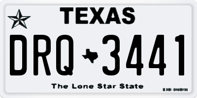 TX license plate DRQ3441