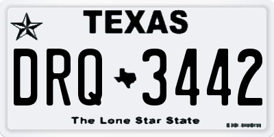 TX license plate DRQ3442