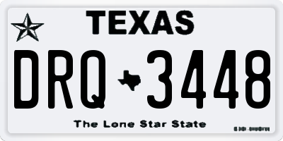 TX license plate DRQ3448