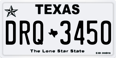 TX license plate DRQ3450