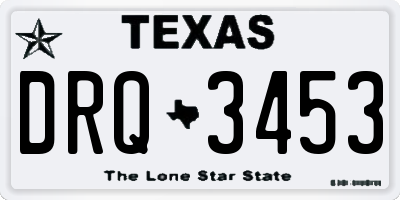 TX license plate DRQ3453