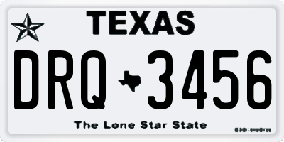 TX license plate DRQ3456