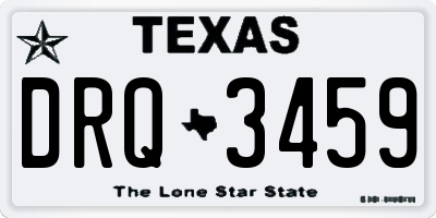 TX license plate DRQ3459