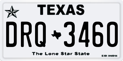 TX license plate DRQ3460