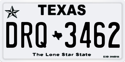 TX license plate DRQ3462