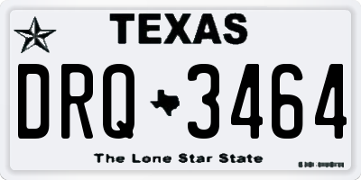 TX license plate DRQ3464