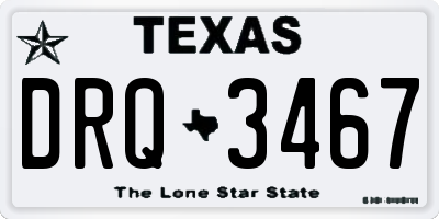 TX license plate DRQ3467