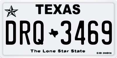 TX license plate DRQ3469