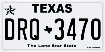 TX license plate DRQ3470