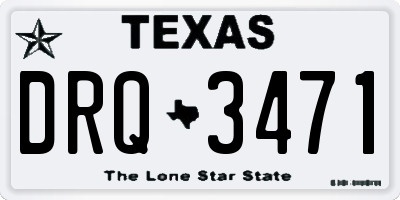 TX license plate DRQ3471