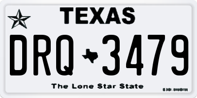 TX license plate DRQ3479