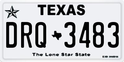 TX license plate DRQ3483