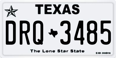 TX license plate DRQ3485