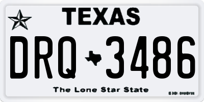 TX license plate DRQ3486