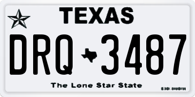 TX license plate DRQ3487