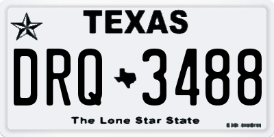 TX license plate DRQ3488
