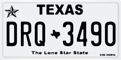 TX license plate DRQ3490