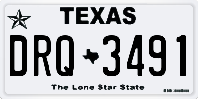 TX license plate DRQ3491