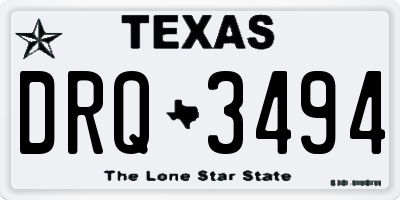 TX license plate DRQ3494