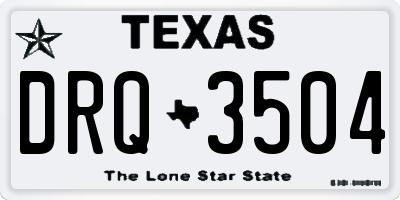 TX license plate DRQ3504