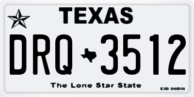 TX license plate DRQ3512