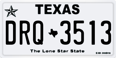 TX license plate DRQ3513