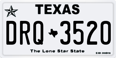 TX license plate DRQ3520