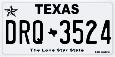 TX license plate DRQ3524